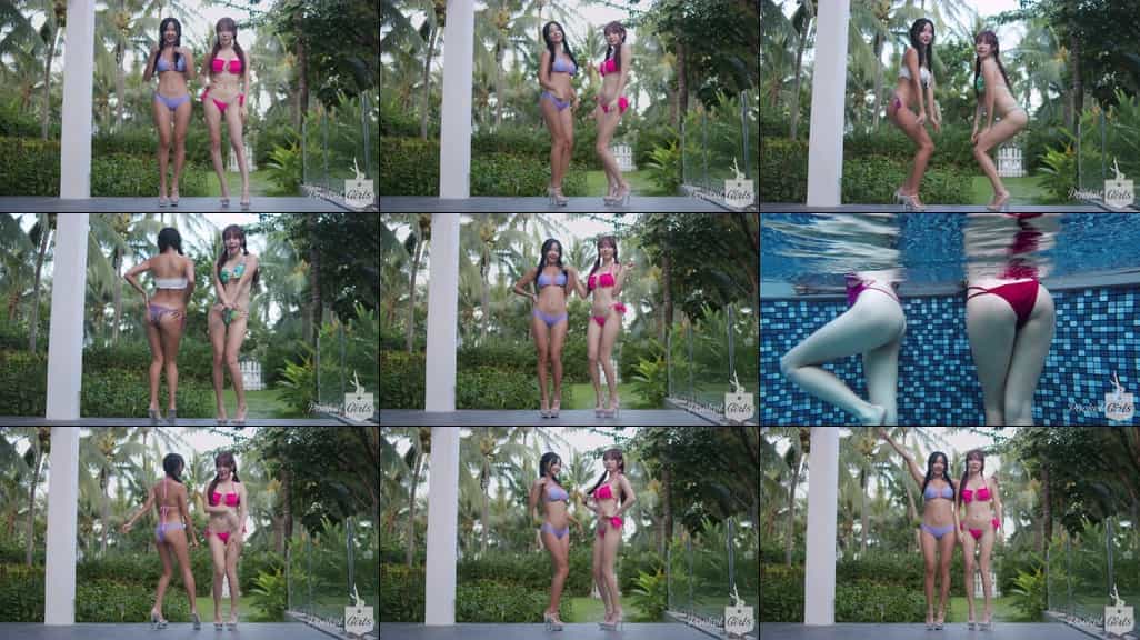 Habin and Minchae’s Splashing Pool Dance in Bikini, Pocket Girls, 하빈 & 민채, 포켓걸스 – #00331插图