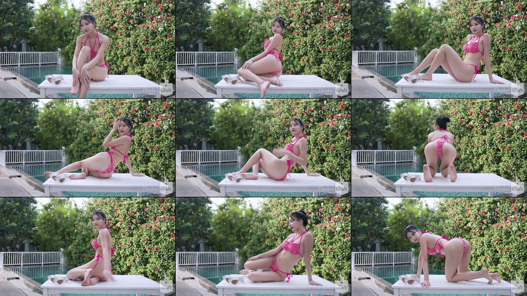 Pool Wading in Hot Pink Bikini, Yeonji, Part.2b – #0959插图