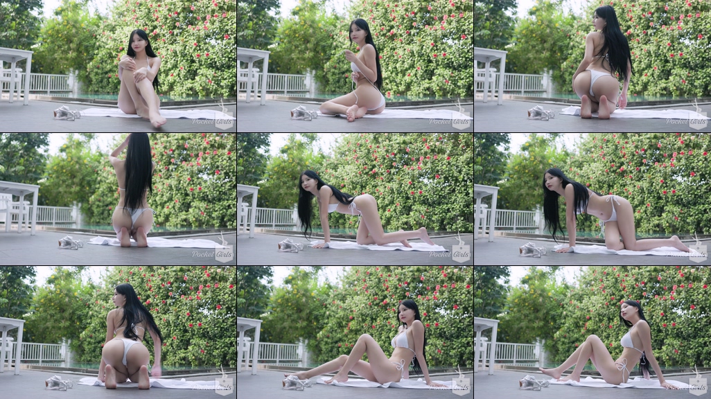 Pool Wading in White Bikini, Yeonji, Part.1c – #0950插图