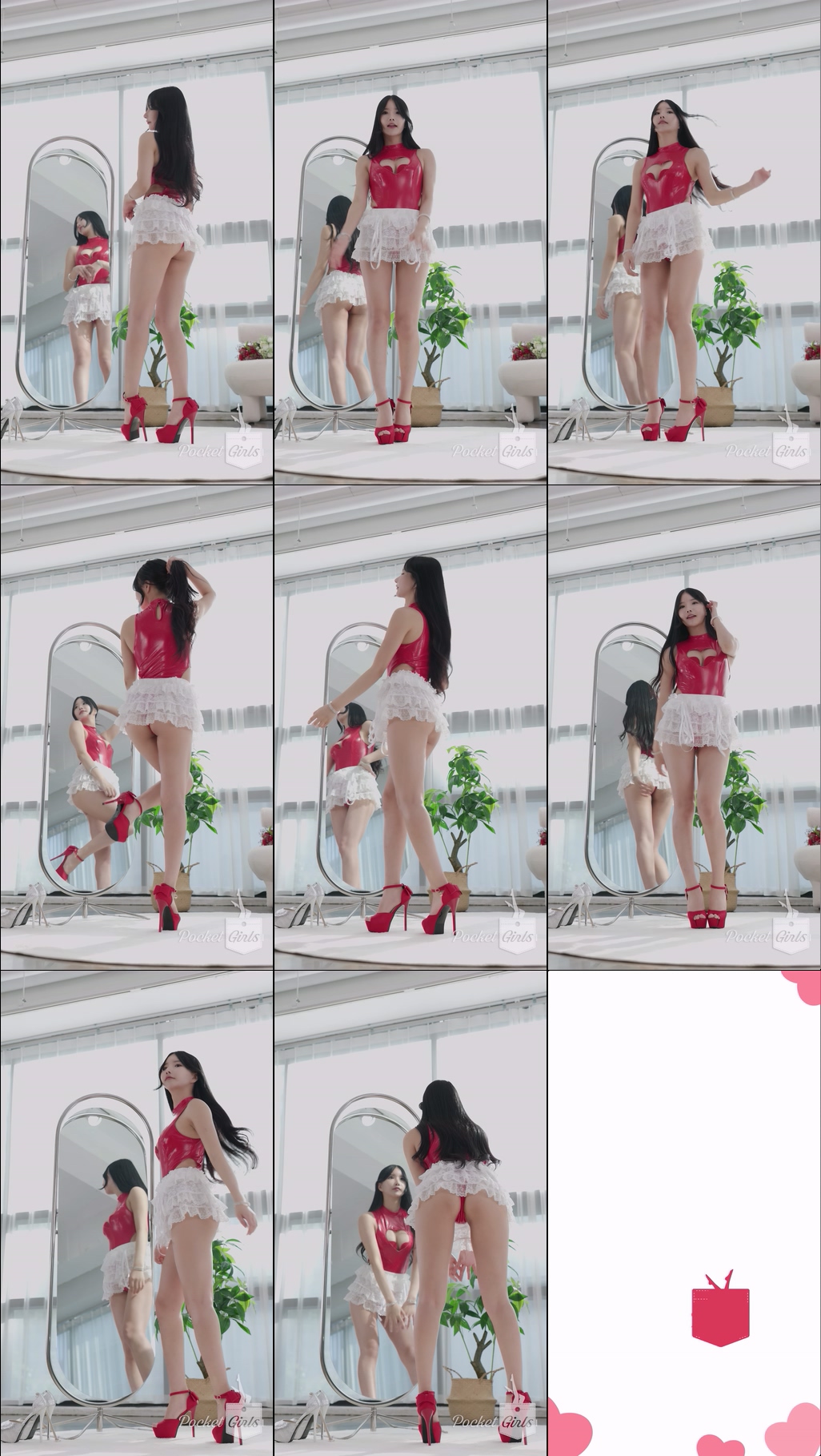 Red Bodysuit, Yeonji, Pocket Girls, 연지, 포켓걸스 – #00419插图