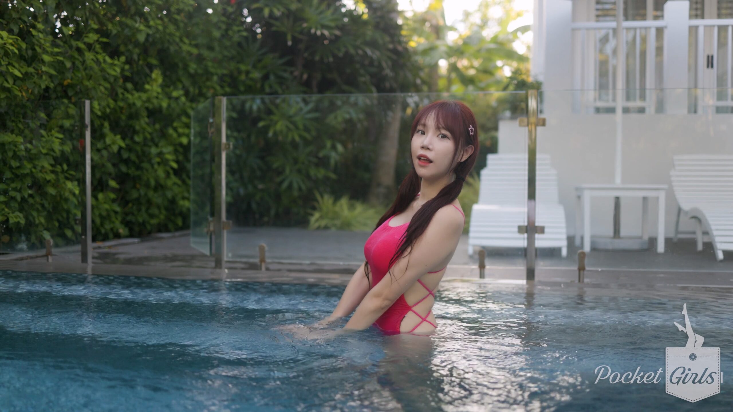 Pink Monokini Pool Dance, Minchae – #1009插图1