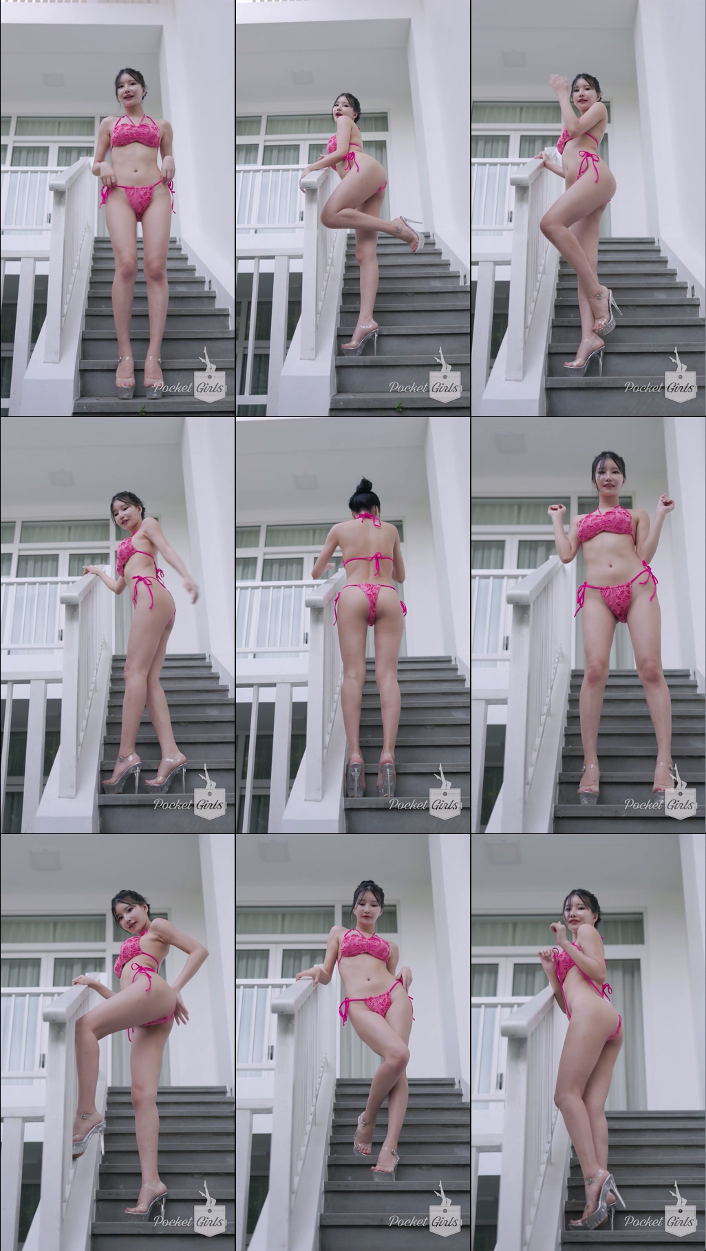 Pool Wading in Hot Pink Bikini, Yeonji, Part.2e – #0962插图
