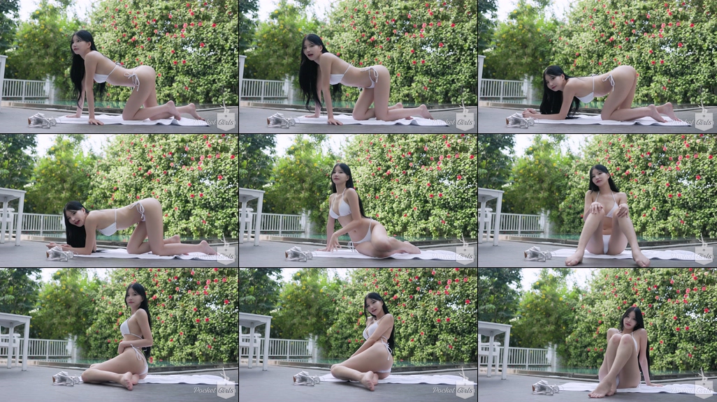 Pool Wading in White Bikini, Yeonji, Part.1b – #0949插图