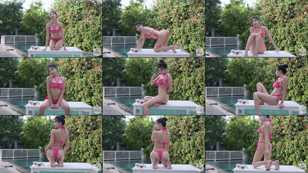 Pool Wading in Hot Pink Bikini, Yeonji, Part.2c – #0960插图