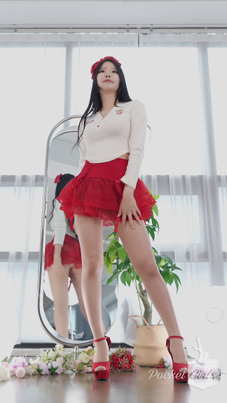 Patreon vip PocketGirls Red See-Through Skirt Dance, Yeonji, Part.2a插图1