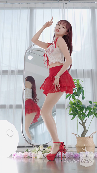 Patreon vip PocketGirls Red See-Through Skirt Dance, Minchae, Part.1c 0905插图