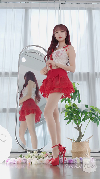 Patreon vip PocketGirls Red See-Through Skirt Dance, Minchae, Part.1c 0907插图1