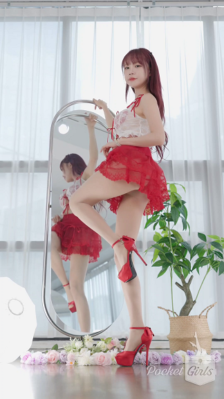 Patreon vip PocketGirls  0714Red See-Through Skirt Dance, Minchae, Part.1b 0909插图