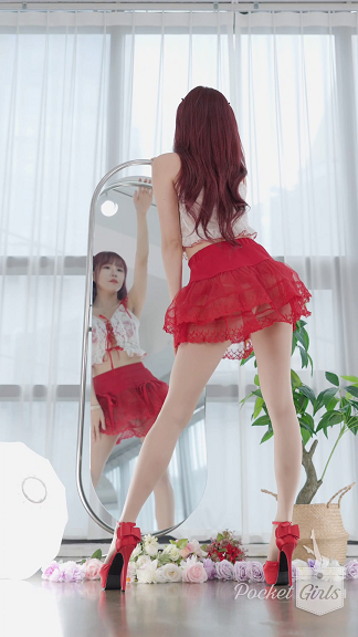 Patreon vip PocketGirls Red See-Through Skirt Dance, Minchae, Part.1c 0907插图