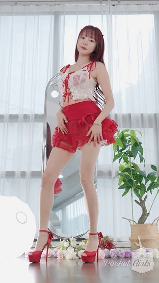 Patreon vip PocketGirls Red See-Through Skirt Dance, Minchae, Part.1d 0908插图1